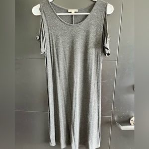 Cute Off The Shoulder Gray Dress